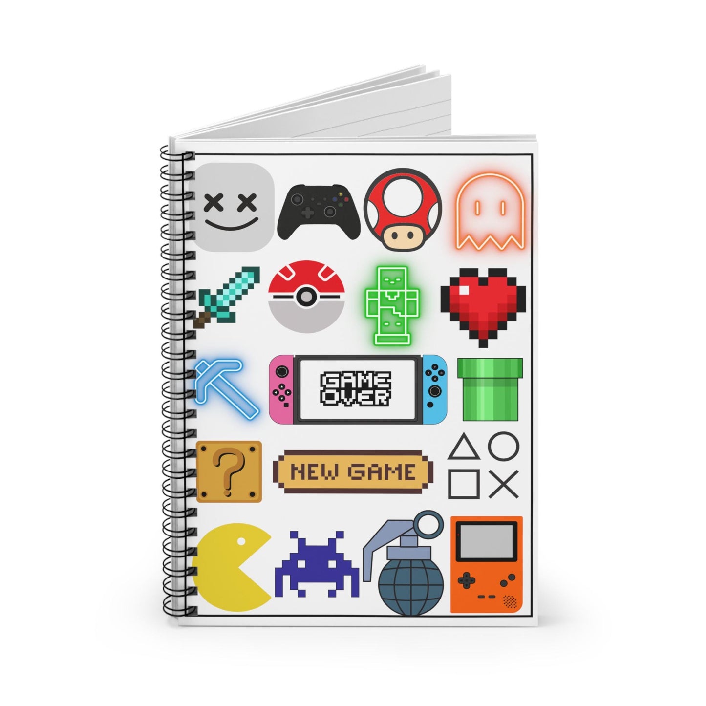 Nostalgia Video Game Notebook: Graphic Print Journal