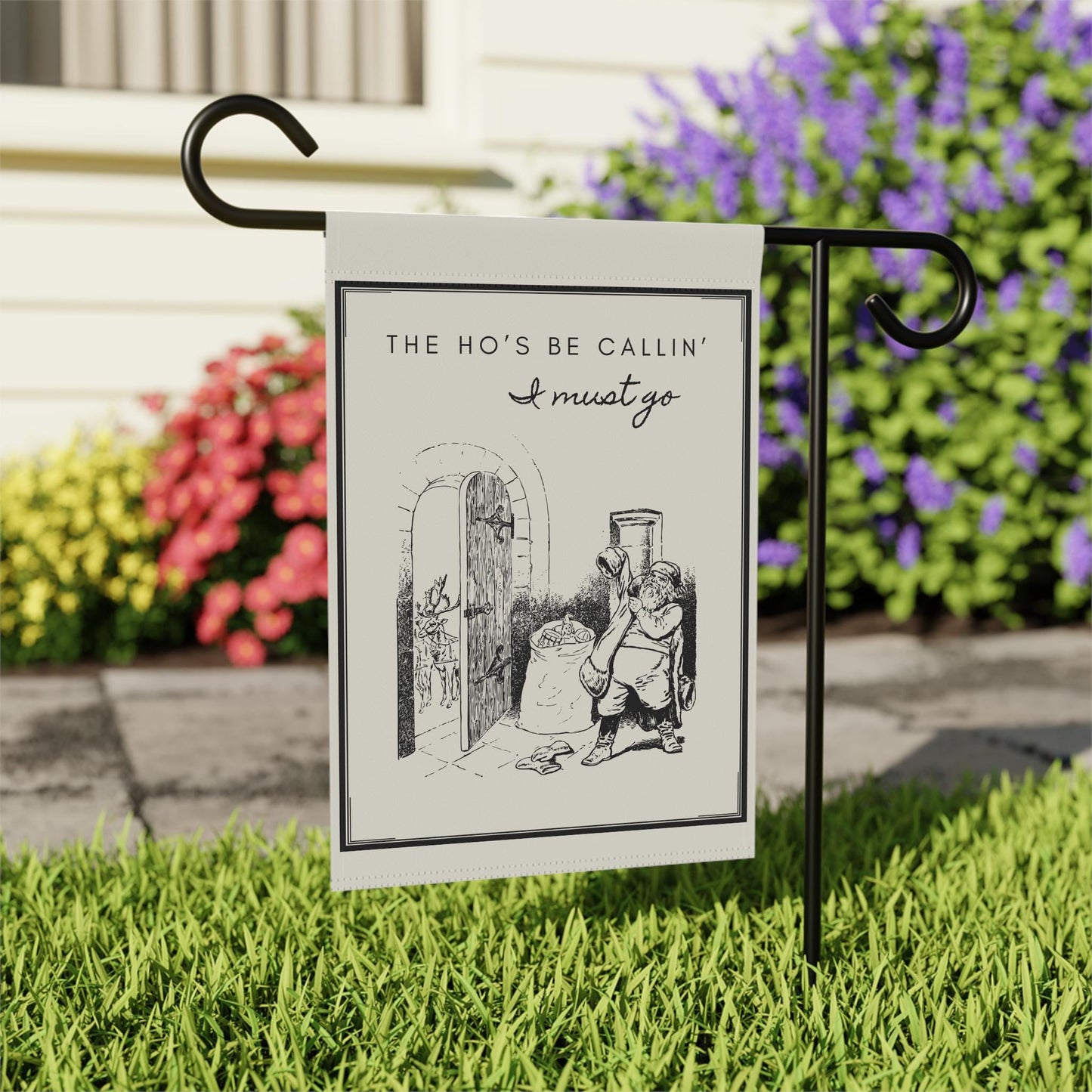 Funny Santa Humor Garden Flag