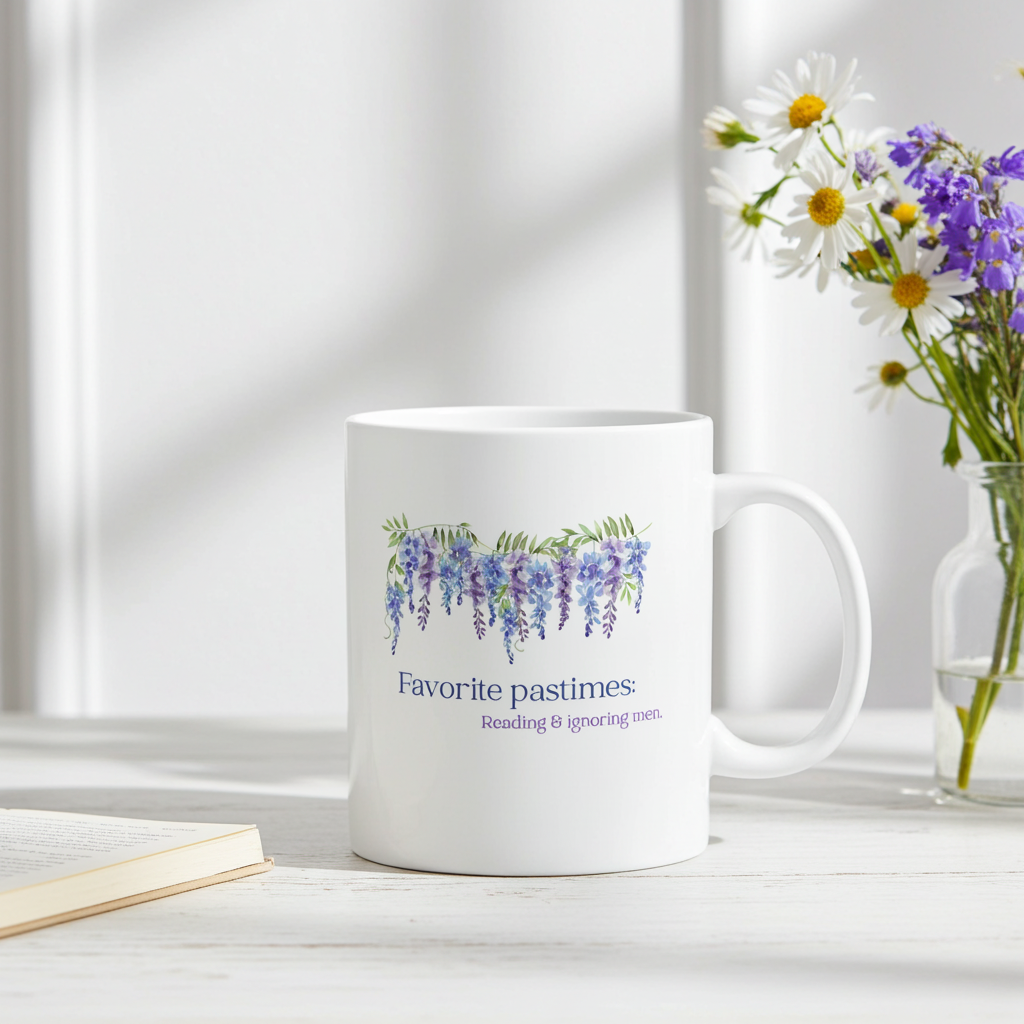 Reading and Ignoring Men Ceramic Mug