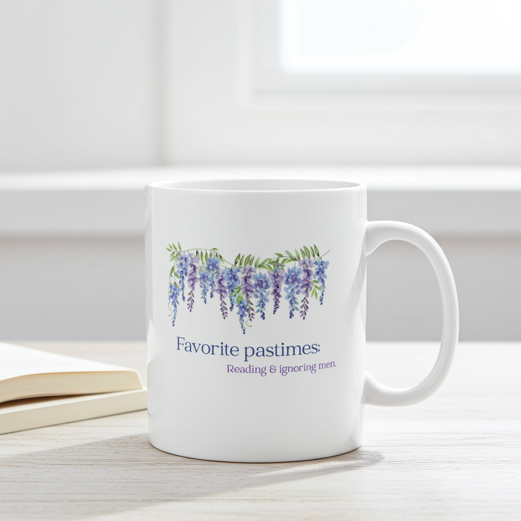 Reading and Ignoring Men Ceramic Mug