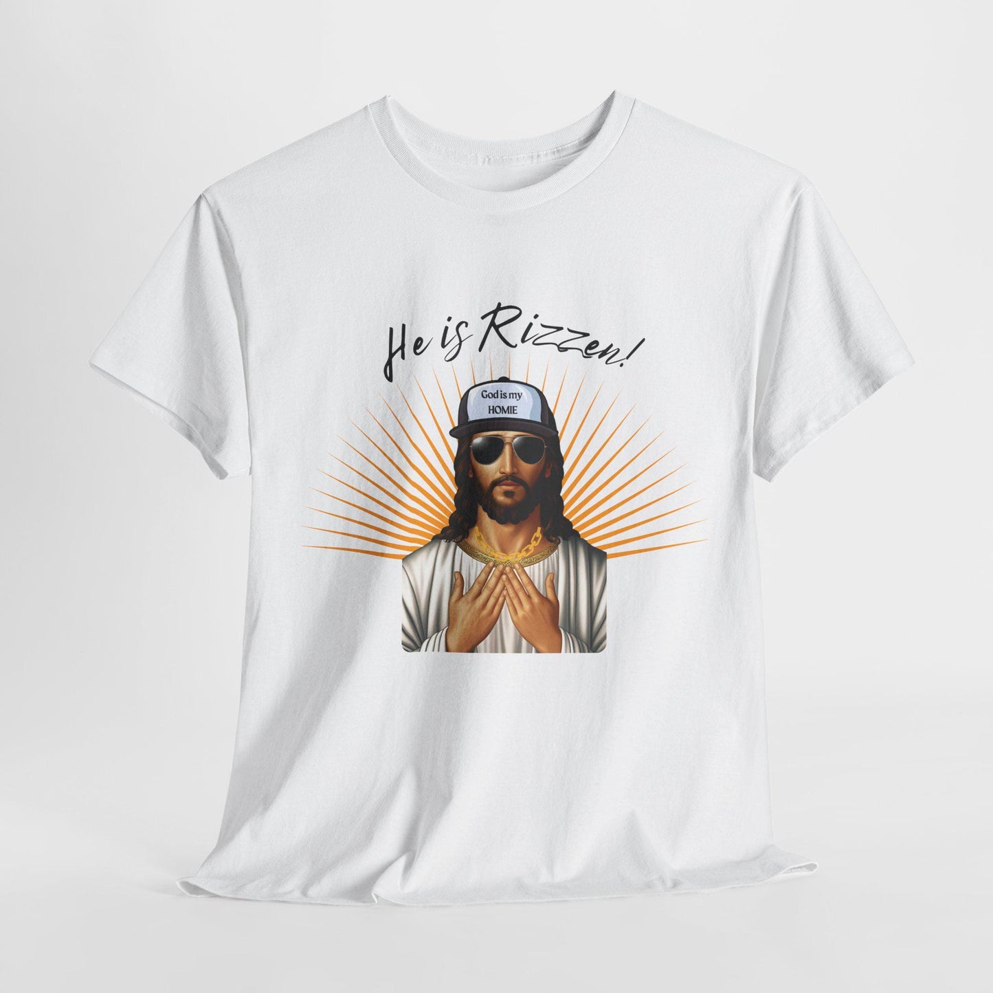 Funny 'He is Rizzen' Jesus T-Shirt