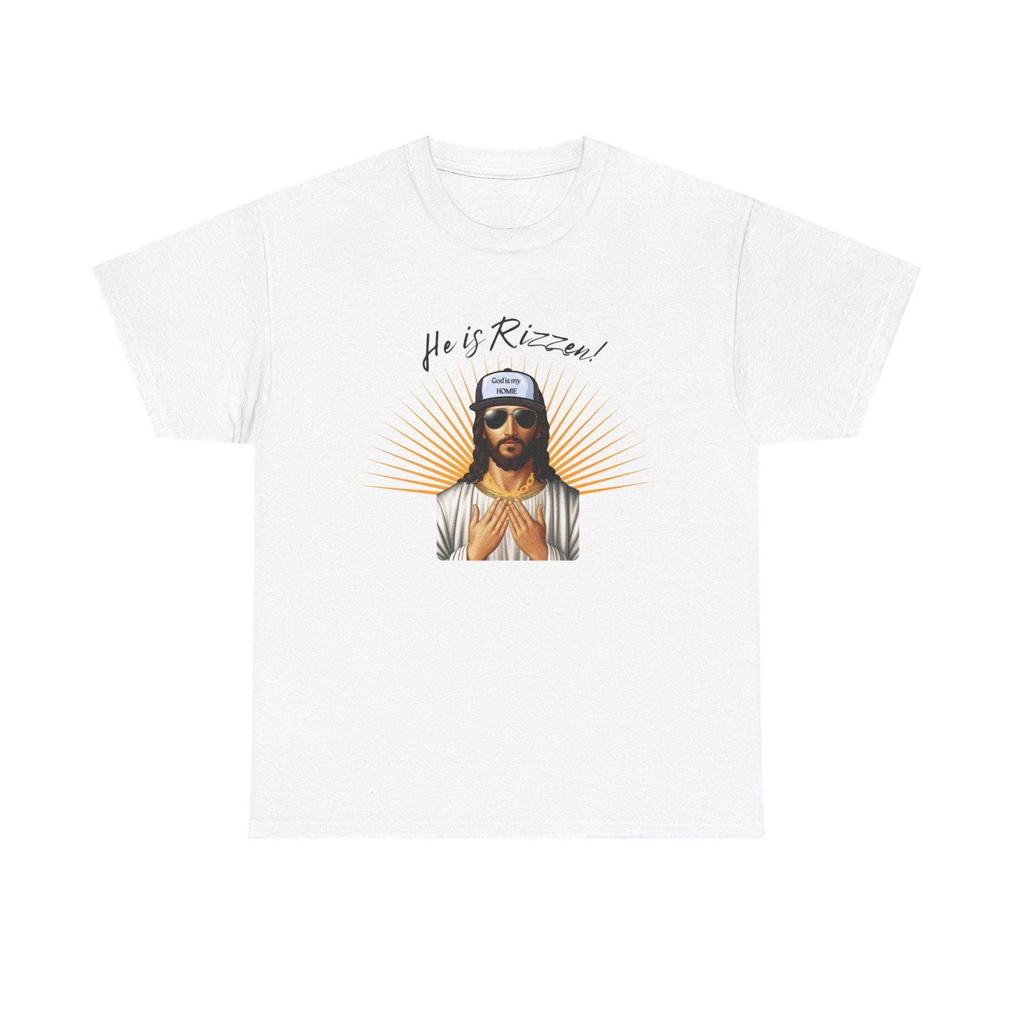Funny 'He is Rizzen' Jesus T-Shirt