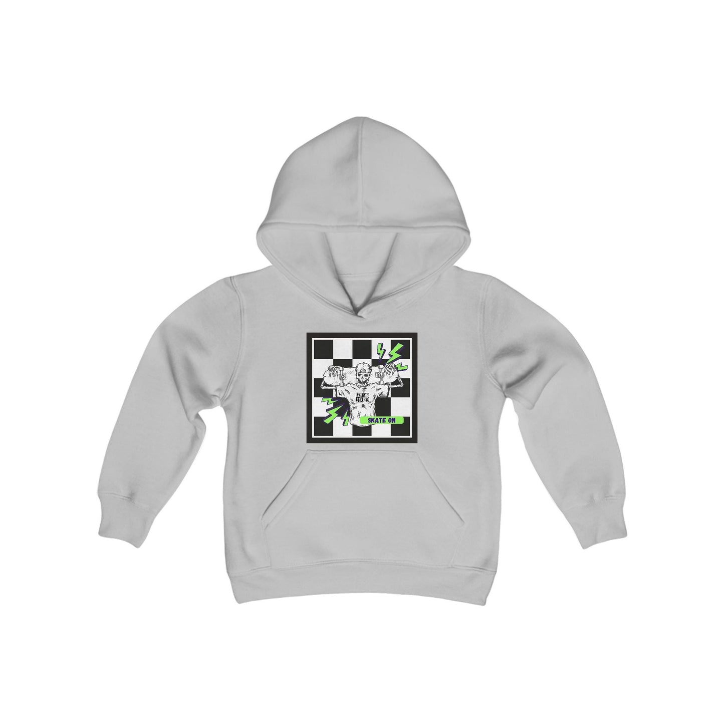 Kid's Skater Skeleton Checkered Hoodie