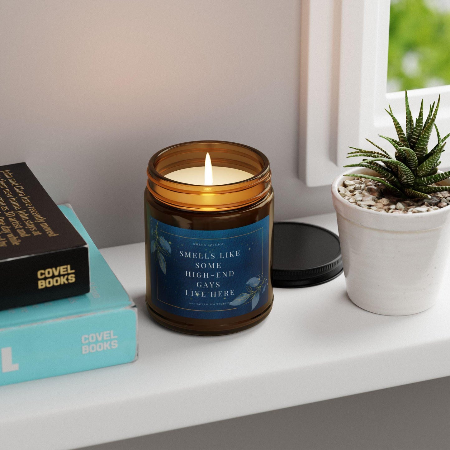 Smells Like Some High-End Gays Live Here Amber Jar Candle